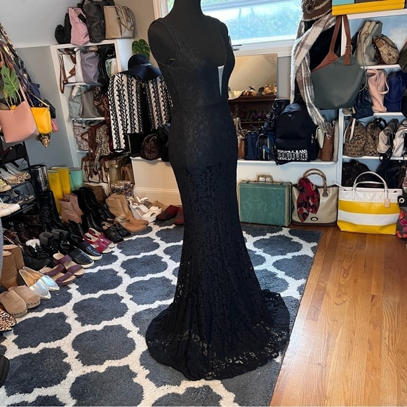 LULUS Everly Black Lace Maxi Dress Size XS - Picture 6 of 11